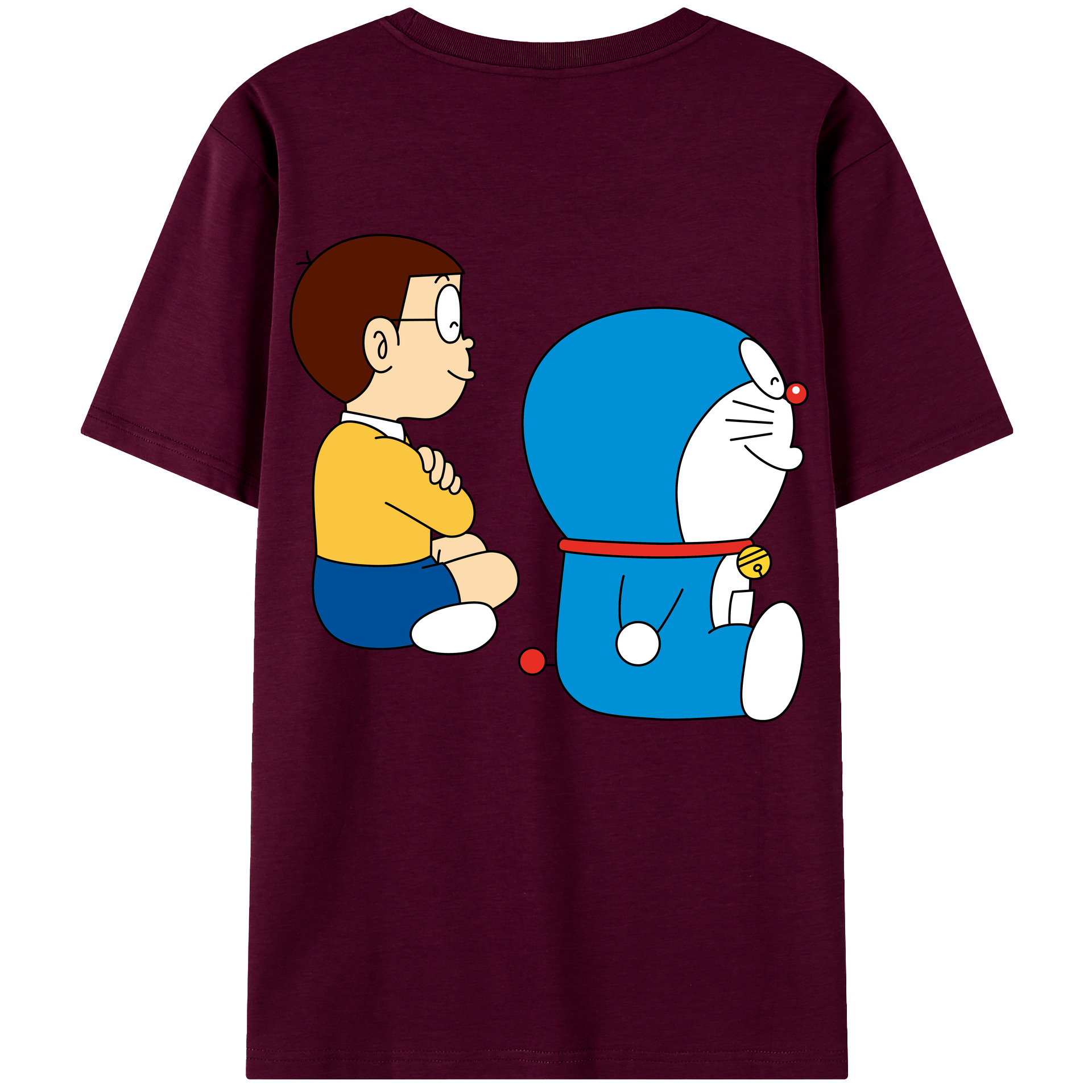 （画像用） ドラえもん 野比 のび太 Doraemon Nobita Nobi レディース半袖Tシャツ(バックプリント)